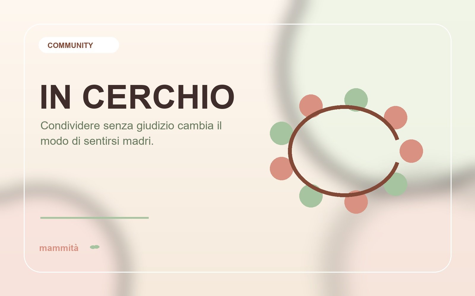 Illustrazione di un cerchio di mamme